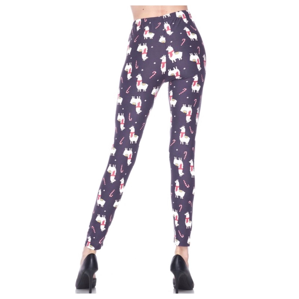 Llama Christmas leggings - Picture 4 of 5